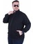 Mocgrande Büyük Beden Basic Mevsimlik Fermuarlı Sweatshirt 22750 Siyah 6