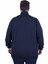 Mocgrande Büyük Beden Basic Mevsimlik Fermuarlı Sweatshirt 22750 Lacivert 7