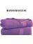Mor 70X140 Çizgili %100 Pamuk Yumuşak Banyo Havlusu 2