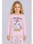 Kız Çocuk Baskılı Uzun Kollu %100 Pamuklu Pijama Takımı 2/5 Yaş 1