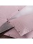 Çift Kişilik %100 Pamuk Ranforce Düğmeli Nevresim Takımı – Lastiksiz Çarşaflı 200x220 cm Pembe 3
