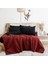 Tek Kişilik %100 Pamuk Ranforce Nevresim Takımı – 160X220 cm Bordo Lastiksiz Çarşaflı 3