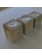 10 Adet 3 Lü Set (Toplam 30 Mumluk)Doğal Ahşap Küp Mumluk 6 x 6 cm (Mum Dahil) 1