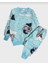Erkek Çocuk Pamuklu Mavi Astronot Roket Desenli Uzun Kollu Mevsimlik Pijama Takımı 1