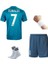 17/18 Sezon Ronaldo Real Madri'd Turkuaz Ş.ligi Futbol Çocuk Forması 4'lü Set 1