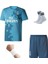 17/18 Sezon Ronaldo Real Madri'd Turkuaz Ş.ligi Futbol Çocuk Forması 4'lü Set 2
