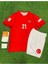 Türkiye 2024 Barış Alper Yılmaz Iç Saha Çocuk Forması 4'lü Set (Euro 2024 Patch) Kırmızı 2