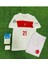 Türkiye 2024 Barış Alper Yılmaz Iç Saha Çocuk Forması 4'lü Set (Euro 2024 Patch) Beyaz 4