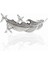 Taşlı Mini Kelebekli Kuş Tüyü Gümüş Broş 4.2x1.8cm 1
