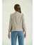 Kadın Blazer Desenli Bel Boy Blazer Ceket Sarı - T027 2