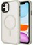 Apple iPhone 11 Kılıf Mat Arka Yüzey Wireless Şarj Özellikli Flet M-Safe Kapak 1