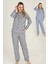 Freshness 4007 Kadın Uzun Kol Çizgili Gaffuriye Pijama Takımı 3