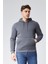 Mooncover Erkek Kapşonlu Kanguru Cepli 3 Iplik Şardonlu Sweatshirt 4