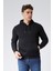Mooncover Erkek Kapşonlu Kanguru Cepli 3 Iplik Şardonlu Sweatshirt 4
