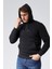 Mooncover Erkek Kapşonlu Kanguru Cepli 3 Iplik Şardonlu Sweatshirt 5