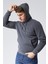 Mooncover Erkek Kapşonlu Kanguru Cepli 3 Iplik Şardonlu Sweatshirt 6