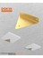 2'li Gold Gizli Duvar Rafı Askı Aparatı ve 2 Ad 20X20 cm Beyaz Mdf 2