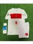 Türkiye 2024 8 Numara Beyaz Çocuk Forması 4'lü Set (Euro 2024 Patch) Beyaz 4