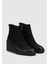 Siyah Deri Kadın Bootie 2