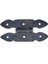 Buğz Antika Tarz Dekoratif Pirinç Düğmeli Menteşe - 117X57 Mm, Oksit 1