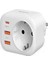 AC-115 2500W 3.4A 2usb 1type-C 1soket Akım Korumalı Şarj Adaptörü Priz Çoğaltıcı 1