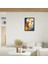 Canlı Renkli Soyut Çiçek Tablo Modern Duvar Sanatı Sarı Kırmızı Salon Posteri 1