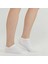 Kadın Beyaz Dikişsiz Burunlu Bambu Sneaker Çorap 1