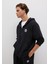 MVJNS Logo Baskılı Fermuarlı Kapüşonlu Siyah Sweatshirt 0S10193-900 8