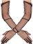 Uzun Boy Likralı Siyah Renk Yetişkin Mega Tül Eldiven 53 cm (5047) 1