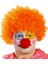 Turuncu Renk Kıvırcık Afro Bonus Peruk Takma Saç ve Kırmızı Burun Seti (5047) 1