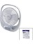 USB 7 Inç- 20CM Masa Üstü Fan Vantilatör Işıklı 5W 180 Derece 3 Kademe Hız - 3 Pervane STAND=24.8X30.5X8CM Aufn-01 (5047) 1