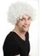 Beyaz Renk Kıvırcık Afro Bonus Peruk (5047) 2
