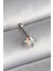 316L Çelik Gümüş Renk Zirkon Taşlı Kalp Tragus Piercing 1