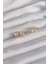 Pirinç Gold Renk Iri Zirkon Taşlı Kıvrımlı Minimal Kelebekli Halka Küpe 1