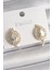 Pirinç Gold Renk Zirkon Taşlı Yaprak Model Kadın Küpe 1