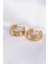 316L Çelik Gold Renk Zirkon Taşlı Minimal Model Halka Küpe 1