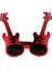 Kırmızı Renk Rockn Roll Gitar Şekilli Parti Gözlüğü 15X15 cm (5047) 1