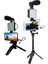 Telefon Tutucu LED Işıklı Kumandalı Mikrofon Telefon Vlog Video Kayıt 4