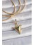 Pirinç Gold Renk Zirkon Taşlı 3D Üçgen Model Ajda Charm 1