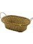 Oval Plastik Hasır Ekmek - Çok Amaçlı Sepet Kulplu - Metal Iskelet TABAN:11X18- AĞIZ:18X24.5CM D:8cm (5047) 1