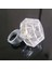 Kristal Tasarımlı LED Glow Işıklı 3 Modlu Gümüş Yüzük 3.5 x 5 cm (5047) 1