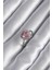 Pirinç Gümüş Renk Pembe Zirkon Taş Kalp Charm Model Kadın Yüzük 1