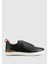 Siyah Deri Erkek Sneaker 1