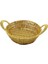 Yuvarlak Plastik Hasır Ekmek - Çok Amaçlı Sepet Kulplu - Metal Iskelet TABAN:18CM - AĞIZ:24CM Derinlik:8cm (5047) 1