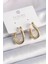 Pirinç Gold Renk Halka Model Kadın Küpe 1