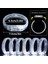 Beyaz-Gümüş LED Işıklı Baskı Yapılabilen Pilli Bileklik Bilezik 1,5 cm Genişlik (5047) 4