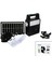 Solar Seyyar Panelli - Fiş Şarjlı 2in1 Dikey Model El Feneri - 3 Parça Ampul Kablolu - Powerbank (5047) 1