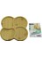 Kare 4 Yuvarlak Köşeli - Bölmeli Ahşap Bambu Servis Sunum Tepsi - Tahtası 20 x 20 x 1.4cm (5047) 1