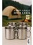 Inox Çelik Kamp Kupası - Kamp Bardağı 350 ml 4 Lü Set 2