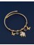 Paslanmaz Çelik Gold Renk Zirkon Taşlı Minimal Kalp Detay Kelebek Charm Bileklik BLK85540 1